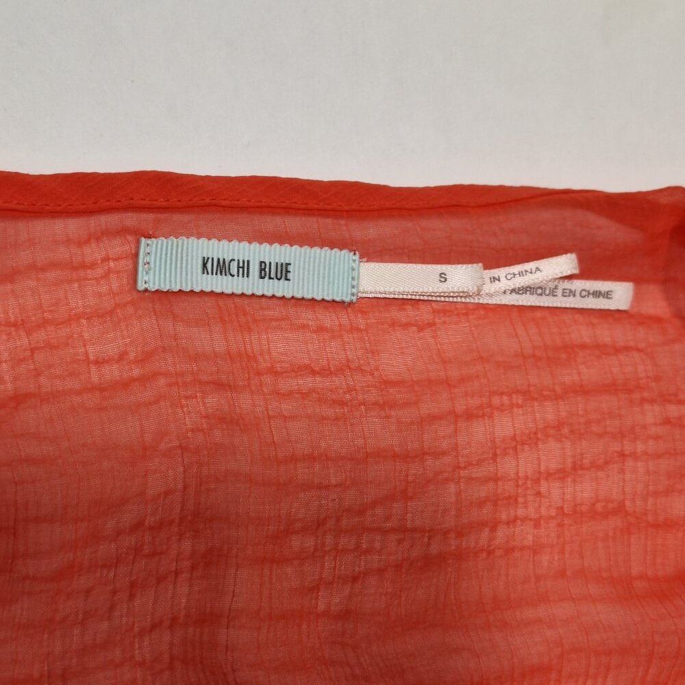 Kimchi Blue Womens Sheer Cami Tank Top‎ Small Sweetheart Orange Bright Festival - Picture 5 of 5
